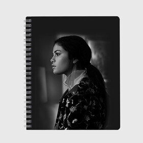 Тетрадь с принтом Selena Gomez в Екатеринбурге, 100% бумага | 48 листов, плотность листов — 60 г/м2, плотность картонной обложки — 250 г/м2. Листы скреплены сбоку удобной пружинной спиралью. Уголки страниц и обложки скругленные. Цвет линий — светло-серый
 | selena gomez
