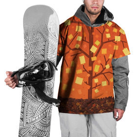 Накидка на куртку 3D с принтом Золотая осень в Екатеринбурге, 100% полиэстер |  | ветви | ветка | дерево | древо | лес | листва | листья | осень | природа