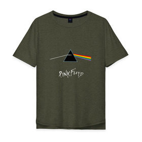 Мужская футболка хлопок Oversize с принтом Pink Floyd в Екатеринбурге, 100% хлопок | свободный крой, круглый ворот, “спинка” длиннее передней части | rolling stone | англия | басы | британия | гитара | группа | музыка | песни | пинк флойд | призма | радуга | рок | свет