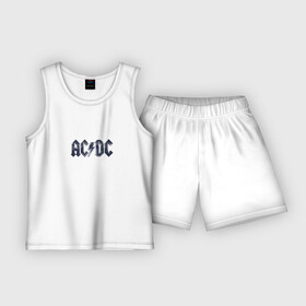 Детская пижама с шортами хлопок с принтом AC DC в Екатеринбурге,  |  | ас | группа | дс | логотип | музыка | печни | рок