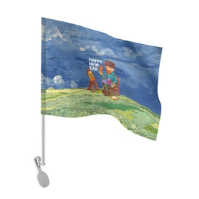 Флаг для автомобиля с принтом Винсент Ван Гог в Екатеринбурге, 100% полиэстер | Размер: 30*21 см | вангог | винсент | живопись | картина