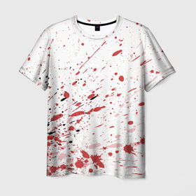 Мужская футболка 3D с принтом Брызги в Екатеринбурге, 100% полиэфир | прямой крой, круглый вырез горловины, длина до линии бедер | 3d | абстракция | абстракция красок | арт | брызги | краска | кровь | прикольные | цветные | штрихи