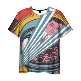 Мужская футболка 3D с принтом ретро в Екатеринбурге, 100% полиэфир | прямой крой, круглый вырез горловины, длина до линии бедер | олдскул | ретро | стиль
