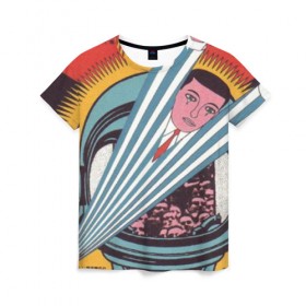 Женская футболка 3D с принтом ретро в Екатеринбурге, 100% полиэфир ( синтетическое хлопкоподобное полотно) | прямой крой, круглый вырез горловины, длина до линии бедер | олдскул | ретро | стиль