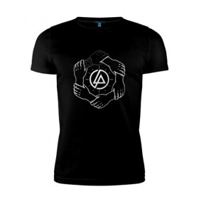 Мужская футболка премиум с принтом Linkin Park в Екатеринбурге, 92% хлопок, 8% лайкра | приталенный силуэт, круглый вырез ворота, длина до линии бедра, короткий рукав | 0x000000123 | chester | linkin park | линкин парк