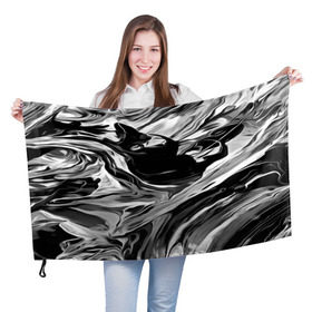 Флаг 3D с принтом Серые краски в Екатеринбурге, 100% полиэстер | плотность ткани — 95 г/м2, размер — 67 х 109 см. Принт наносится с одной стороны | watercolor | абстракция красок | акварель | брызги красок | живопись | картина | краска | потертость красок | размытые краски | текстуры | художник | черно белый | яркие | яркие краски