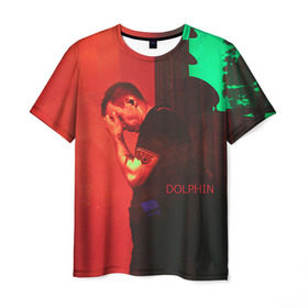 Мужская футболка 3D с принтом Dolphin в Екатеринбурге, 100% полиэфир | прямой крой, круглый вырез горловины, длина до линии бедер | дельфин