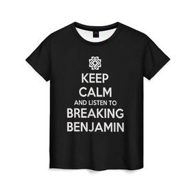 Женская футболка 3D с принтом BREAKING BENJAMIN в Екатеринбурге, 100% полиэфир ( синтетическое хлопкоподобное полотно) | прямой крой, круглый вырез горловины, длина до линии бедер | breaking benjamin