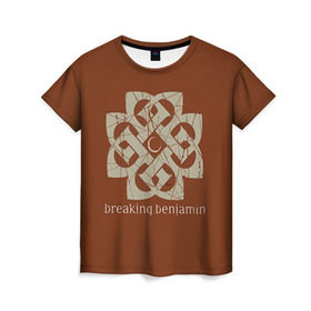 Женская футболка 3D с принтом BREAKING BENJAMIN в Екатеринбурге, 100% полиэфир ( синтетическое хлопкоподобное полотно) | прямой крой, круглый вырез горловины, длина до линии бедер | breaking benjamin
