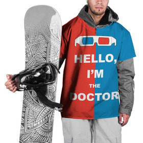 Накидка на куртку 3D с принтом I`m the Doctor в Екатеринбурге, 100% полиэстер |  | Тематика изображения на принте: арт | доктор кто | надпись | сериал | тардис | фильмы | я доктор