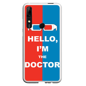 Чехол для Honor P Smart Z с принтом Im the Doctor в Екатеринбурге, Силикон | Область печати: задняя сторона чехла, без боковых панелей | арт | доктор кто | надпись | сериал | тардис | фильмы | я доктор