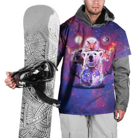 Накидка на куртку 3D с принтом Звериный прайд в Екатеринбурге, 100% полиэстер |  | Тематика изображения на принте: волк | вселенная | галактика | звезды | медведь | орел | пума | туманность