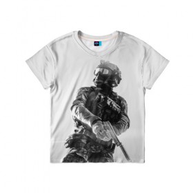 Детская футболка 3D с принтом Battlefield 4 в Екатеринбурге, 100% гипоаллергенный полиэфир | прямой крой, круглый вырез горловины, длина до линии бедер, чуть спущенное плечо, ткань немного тянется | Тематика изображения на принте: battlefield | game | soldiers | weapons | воин | игра | игрок | оружие | солдат