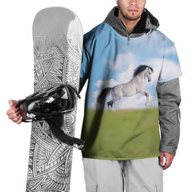 Накидка на куртку 3D с принтом Белый конь в Екатеринбурге, 100% полиэстер |  | вожжи | голоп | грация | езда | есаул | жеребец | животное | кобыла | кобылица | конь | копыта | копыто | лошадь | пегас | пони | рысак | сбруя | скакун | скачет | скачка | стойло | троя