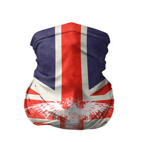 Бандана-труба 3D с принтом Флаг Англии с белым орлом в Екатеринбурге, 100% полиэстер, ткань с особыми свойствами — Activecool | плотность 150‒180 г/м2; хорошо тянется, но сохраняет форму | london | англия | белый | брызги | великобритания | империя | клякса | крылья | лондон | необычный | объеденное королевство | орел | птица | символ | сокол | туманный альбион | флаг