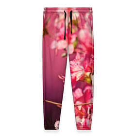 Женские брюки 3D с принтом Сакура в Екатеринбурге, полиэстер 100% | прямой крой, два кармана без застежек по бокам, с мягкой трикотажной резинкой на поясе и по низу штанин. В поясе для дополнительного комфорта — широкие завязки | 3d | flower | nature | pink | sakura | весна | деревья | природа | розовый | сакура | цветы | япония