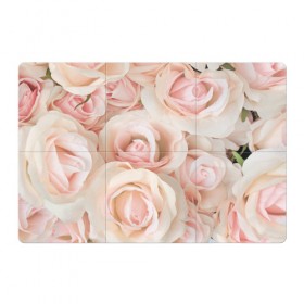 Магнитный плакат 3Х2 с принтом Pink roses в Екатеринбурге, Полимерный материал с магнитным слоем | 6 деталей размером 9*9 см | розовый | розы