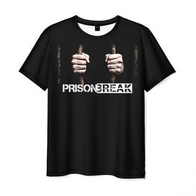 Мужская футболка 3D с принтом Prison break 9 в Екатеринбурге, 100% полиэфир | прямой крой, круглый вырез горловины, длина до линии бедер | 