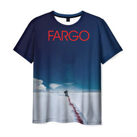 Мужская футболка 3D с принтом Fargo в Екатеринбурге, 100% полиэфир | прямой крой, круглый вырез горловины, длина до линии бедер | фарго
