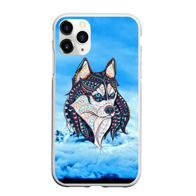 Чехол для iPhone 11 Pro матовый с принтом Siberian Husky в Екатеринбурге, Силикон |  | at | bowwow | dog | hound | pooch | арт | гончая | гончая собака | горы | деревья | лес | снег | собака | хаски | холод