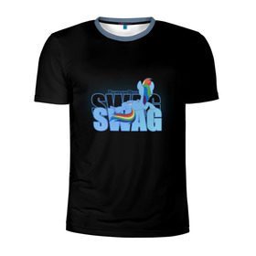 Мужская футболка 3D спортивная с принтом Rainbow Dash Swag в Екатеринбурге, 100% полиэстер с улучшенными характеристиками | приталенный силуэт, круглая горловина, широкие плечи, сужается к линии бедра | Тематика изображения на принте: my little pony | пони | радуга