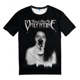 Мужская футболка 3D с принтом Bullet For My Valentine в Екатеринбурге, 100% полиэфир | прямой крой, круглый вырез горловины, длина до линии бедер | пуля для моей возлюбленной