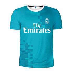 Мужская футболка 3D спортивная с принтом Real Madrid в Екатеринбурге, 100% полиэстер с улучшенными характеристиками | приталенный силуэт, круглая горловина, широкие плечи, сужается к линии бедра | real madrid | королевский клуб | реал мадрид | форма