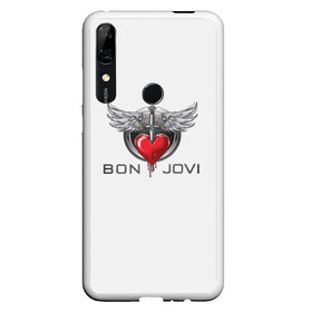 Чехол для Honor P Smart Z с принтом Bon Jovi в Екатеринбурге, Силикон | Область печати: задняя сторона чехла, без боковых панелей | Тематика изображения на принте: its my life | бон жови | джон бон джови | кровь | меч | сердце