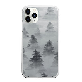 Чехол для iPhone 11 Pro Max матовый с принтом Туманный лес в Екатеринбурге, Силикон |  | Тематика изображения на принте: бор | вечер | деревья | елка | еловый | ель | загадочный | земля | зима | лес | мрачный | необычный | природа | серый | сибирь | снег | тайга | туман | хвойный