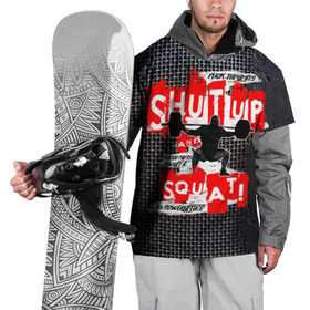 Накидка на куртку 3D с принтом Powerlifting shut up and squat в Екатеринбурге, 100% полиэстер |  | powerlifting | shut up and squat | пауэрлифтинг