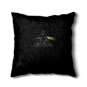 Подушка 3D с принтом Pink Floyd Make Rainbow в Екатеринбурге, наволочка – 100% полиэстер, наполнитель – холлофайбер (легкий наполнитель, не вызывает аллергию). | состоит из подушки и наволочки. Наволочка на молнии, легко снимается для стирки | англия | басы | британия | гитара | группа | логотип | музыка | песни | пинк флойд | призма | радуга | рок | свет