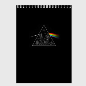 Скетчбук с принтом Pink Floyd Make Rainbow в Екатеринбурге, 100% бумага
 | 48 листов, плотность листов — 100 г/м2, плотность картонной обложки — 250 г/м2. Листы скреплены сверху удобной пружинной спиралью | англия | басы | британия | гитара | группа | логотип | музыка | песни | пинк флойд | призма | радуга | рок | свет