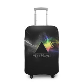 Чехол для чемодана 3D с принтом Pink Floyd Logo в Екатеринбурге, 86% полиэфир, 14% спандекс | двустороннее нанесение принта, прорези для ручек и колес | англия | басы | британия | гитара | группа | дым | космос | логотип | музыка | песни | пинк флойд | призма | радуга | рок | свет