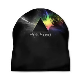 Шапка 3D с принтом Pink Floyd Logo в Екатеринбурге, 100% полиэстер | универсальный размер, печать по всей поверхности изделия | Тематика изображения на принте: англия | басы | британия | гитара | группа | дым | космос | логотип | музыка | песни | пинк флойд | призма | радуга | рок | свет