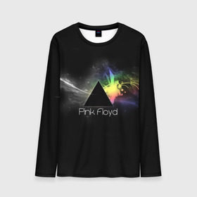 Мужской лонгслив 3D с принтом Pink Floyd Logo в Екатеринбурге, 100% полиэстер | длинные рукава, круглый вырез горловины, полуприлегающий силуэт | англия | басы | британия | гитара | группа | дым | космос | логотип | музыка | песни | пинк флойд | призма | радуга | рок | свет