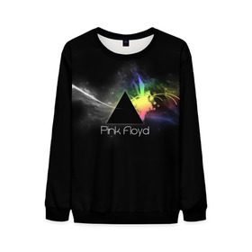 Мужской свитшот 3D с принтом Pink Floyd Logo в Екатеринбурге, 100% полиэстер с мягким внутренним слоем | круглый вырез горловины, мягкая резинка на манжетах и поясе, свободная посадка по фигуре | англия | басы | британия | гитара | группа | дым | космос | логотип | музыка | песни | пинк флойд | призма | радуга | рок | свет
