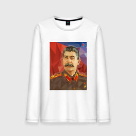 Мужской лонгслив хлопок с принтом Сталин в Екатеринбурге, 100% хлопок |  | ссср | сталин