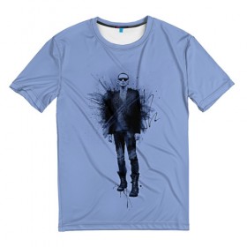 Мужская футболка 3D с принтом Chester Bennington в Екатеринбурге, 100% полиэфир | прямой крой, круглый вырез горловины, длина до линии бедер | 