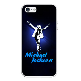 Чехол для iPhone 5/5S матовый с принтом Майкл Джексон в Екатеринбурге, Силикон | Область печати: задняя сторона чехла, без боковых панелей | michael jackson | король