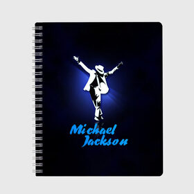 Тетрадь с принтом Майкл Джексон в Екатеринбурге, 100% бумага | 48 листов, плотность листов — 60 г/м2, плотность картонной обложки — 250 г/м2. Листы скреплены сбоку удобной пружинной спиралью. Уголки страниц и обложки скругленные. Цвет линий — светло-серый
 | michael jackson | король