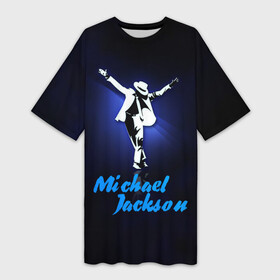 Платье-футболка 3D с принтом Майкл Джексон в Екатеринбурге,  |  | michael jackson | король