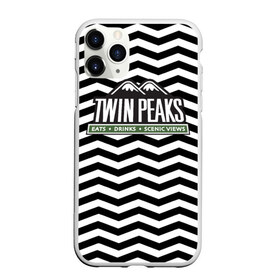 Чехол для iPhone 11 Pro матовый с принтом TWIN PEAKS в Екатеринбурге, Силикон |  | полосы | сериал | твин пикс | текстура | фильмы