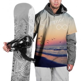 Накидка на куртку 3D с принтом Summer в Екатеринбурге, 100% полиэстер |  | summer | закат | лето | пляж