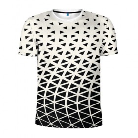 Мужская футболка 3D спортивная с принтом Необычный узор в Екатеринбурге, 100% полиэстер с улучшенными характеристиками | приталенный силуэт, круглая горловина, широкие плечи, сужается к линии бедра | pattern | сетка | узоры