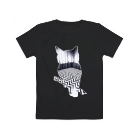 Детская футболка хлопок с принтом OWL в Екатеринбурге, 100% хлопок | круглый вырез горловины, полуприлегающий силуэт, длина до линии бедер | Тематика изображения на принте: арт | животные | птицы | сериал | сова | твин пикс | фильмы