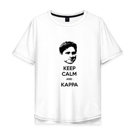 Мужская футболка хлопок Oversize с принтом Kappa в Екатеринбурге, 100% хлопок | свободный крой, круглый ворот, “спинка” длиннее передней части | cs go | kappa | каппа | кс го