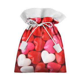 Подарочный 3D мешок с принтом Candy в Екатеринбурге, 100% полиэстер | Размер: 29*39 см | Тематика изображения на принте: heart | love | любовь | сердца