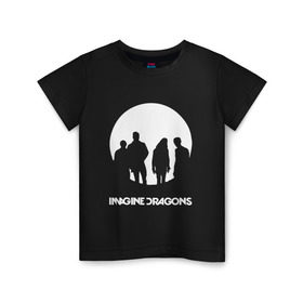 Детская футболка хлопок с принтом Imagine Dragons в Екатеринбурге, 100% хлопок | круглый вырез горловины, полуприлегающий силуэт, длина до линии бедер | imagine dragons
