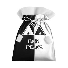 Подарочный 3D мешок с принтом Twin Peaks в Екатеринбурге, 100% полиэстер | Размер: 29*39 см | арт | сериал | твин пикс | фильмы | черно белые