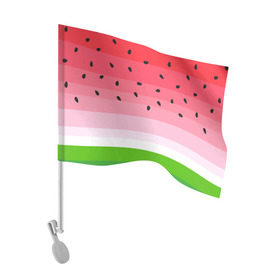 Флаг для автомобиля с принтом Арбузик в Екатеринбурге, 100% полиэстер | Размер: 30*21 см | pattern | trend | арбуз | зеленый | косточки | красный | мода | патерн | паттерн | розовый | текстура | тренд | фрукт | ягода